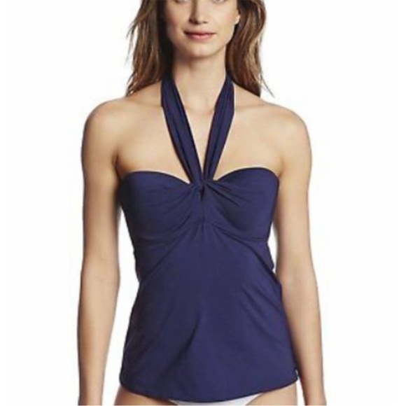 Coco Reef Women’s Navy Blue Padded Tankini Swim Top Size 32/34D - Picture 2 of 7